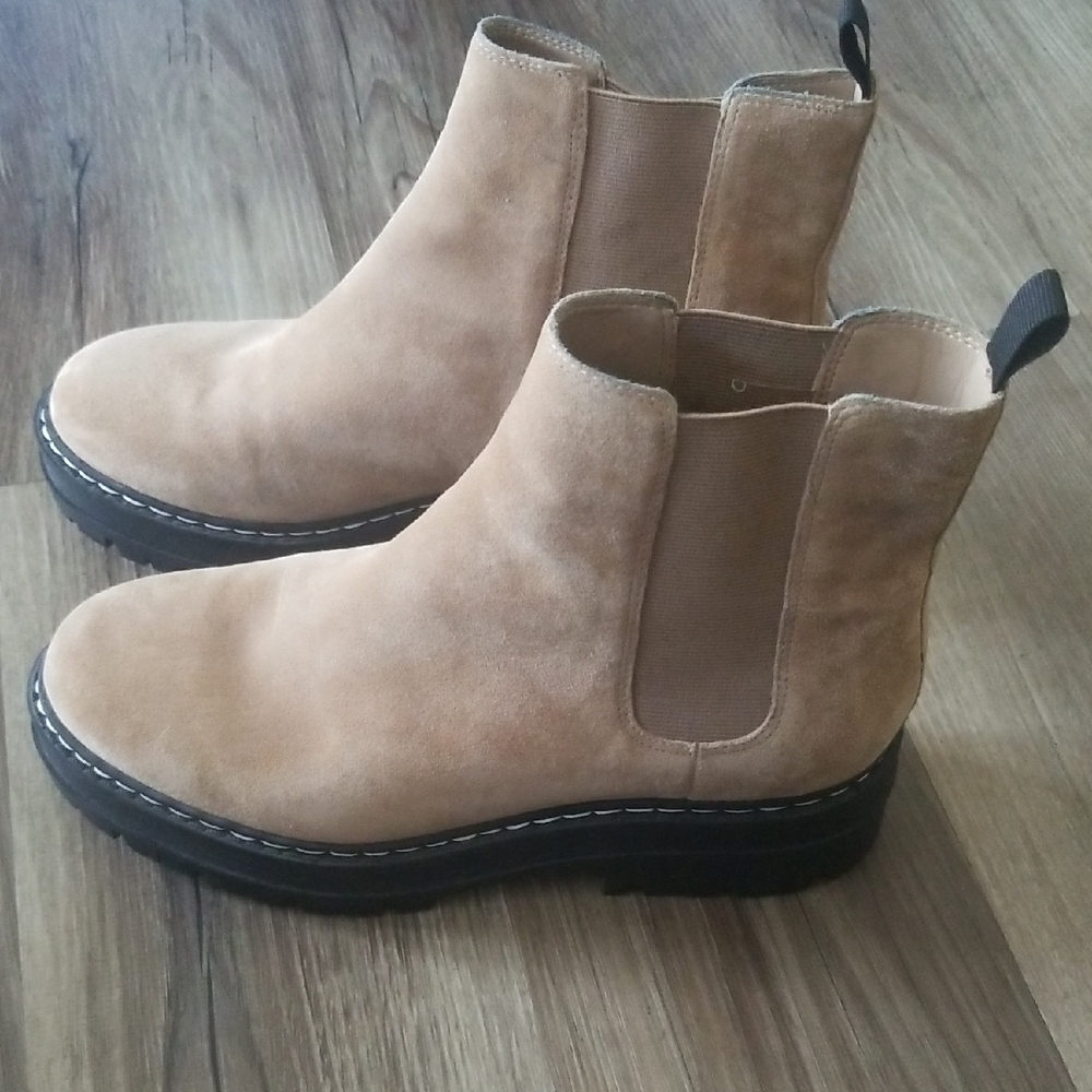 Marc Fisher Tan Suede Ankle Boots